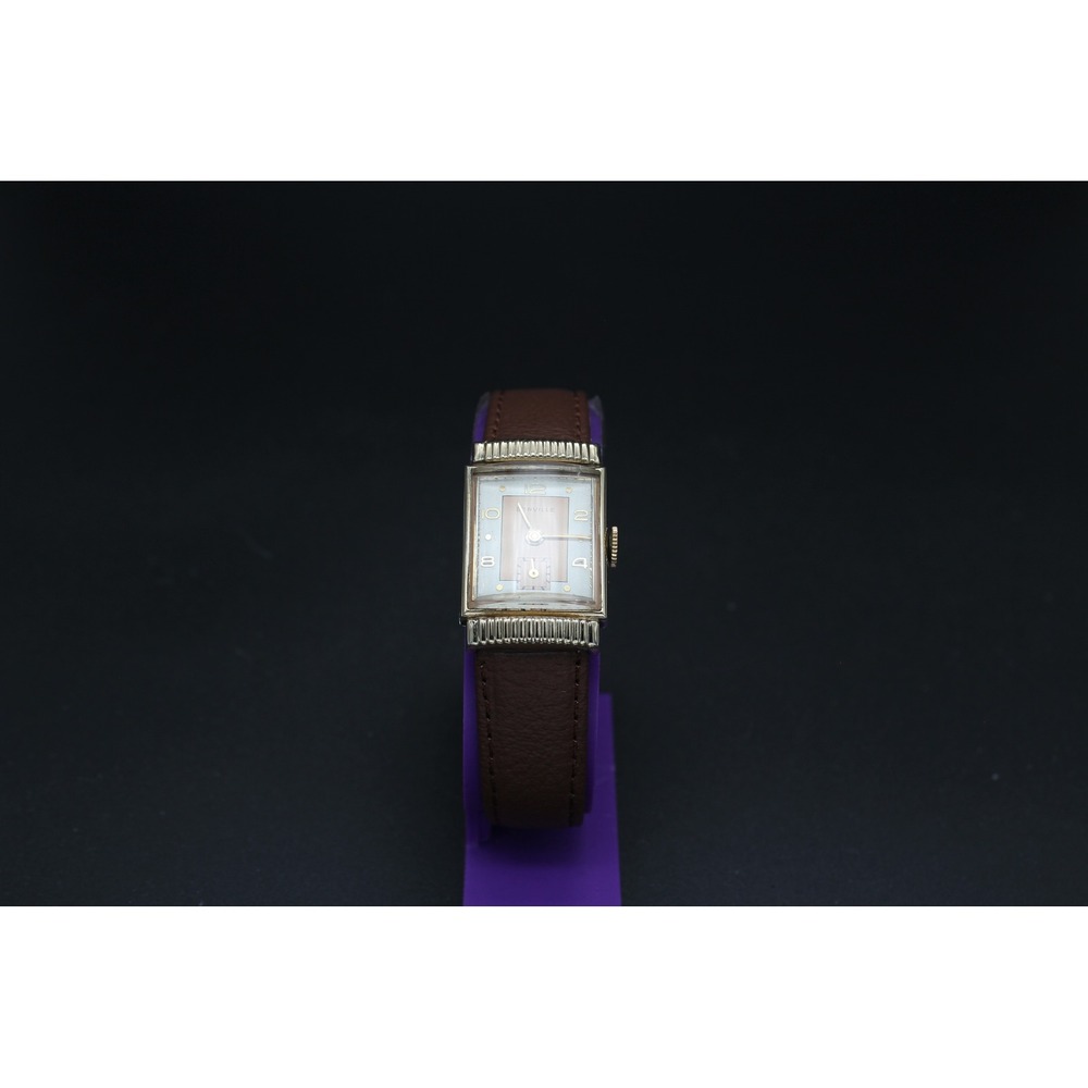 Vintage Lonville Swiss Art Deco Watch Two Tone Dial Sub Seconds Serviced